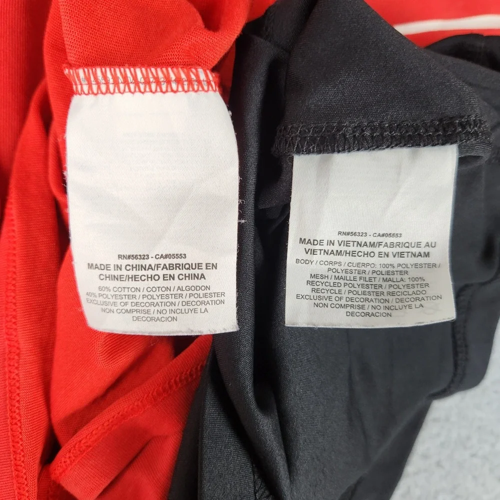 Nike T-Shirt Kids Boys Small Black Red Dri-FIT Athletic Cut Performance Lot of 2
